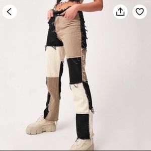NEW Y2K Patchwork Jeans